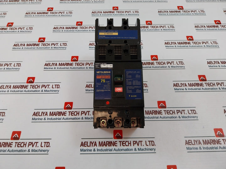 Mitsubishi Nf100-ur No-fuse Breaker Current Limiting Unit 75 Amp Ac380-450V