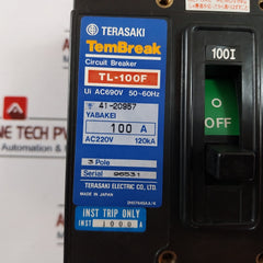 Terasaki Electric Tl-100F Tembreak Circuit Breaker Ac690V 50-60Hz 100A