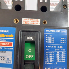 Terasaki Electric Tl-100F Tembreak Circuit Breaker Ac690V 50-60Hz 100A