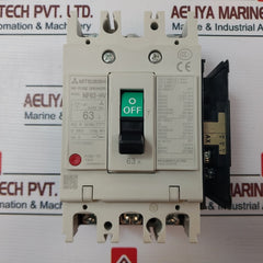 Mitsubishi Nf63-hv No-fuse Breaker With Auxiliary Switch Ax-1Rs Slt