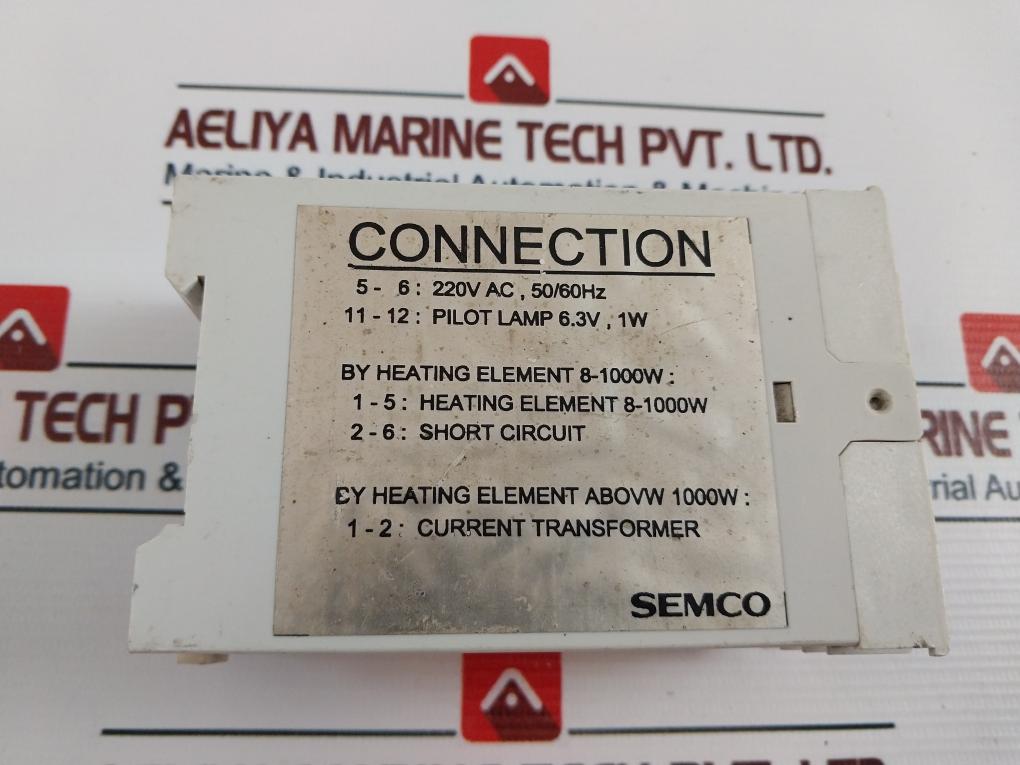 Semco 8-1000/220-4.1 Heating Element Indicator 8-1000w, 220v Ac, 50/60hz
