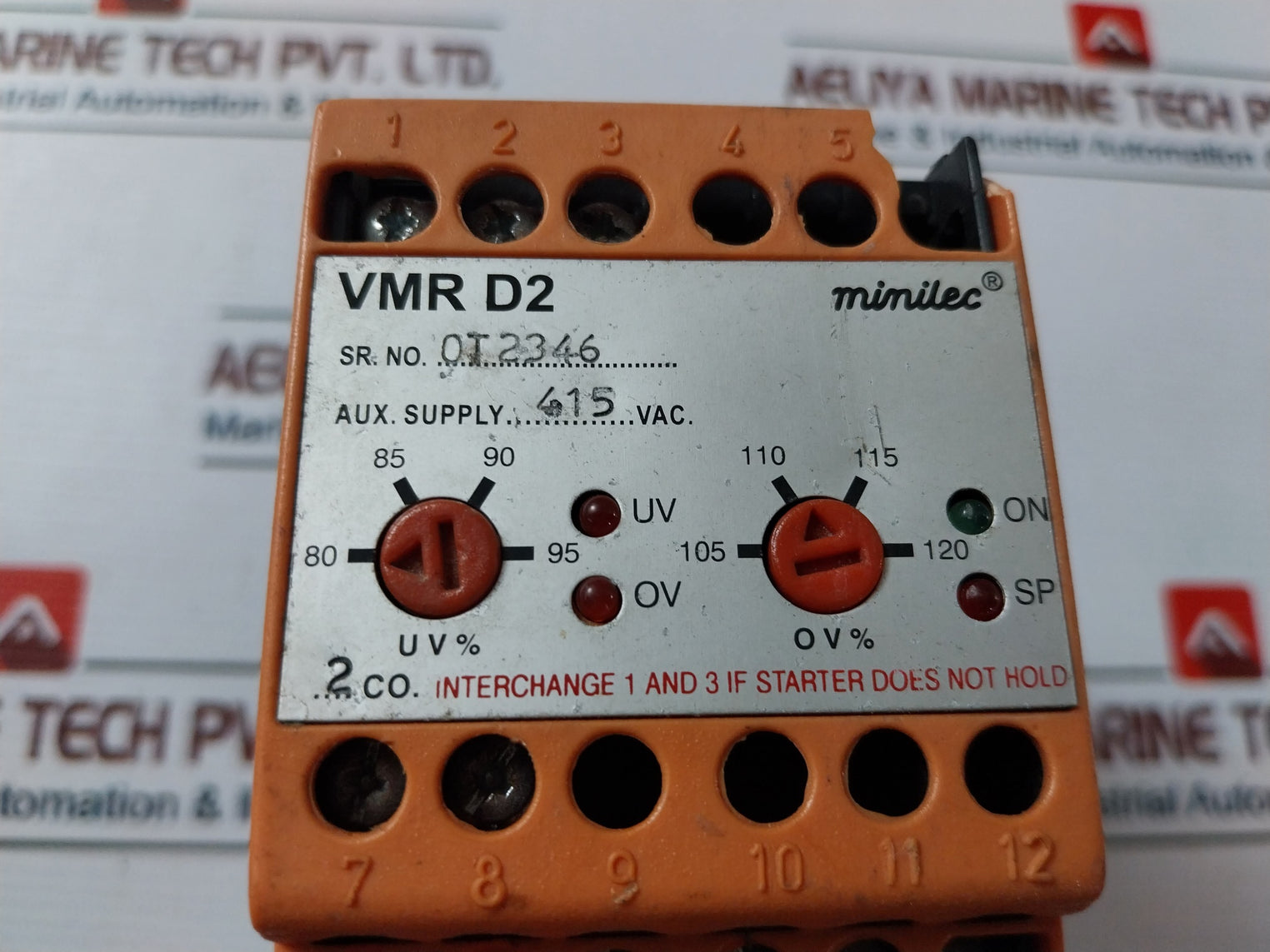 Minilec Vmr D2 Voltage Monitoring Relay 415 Vac