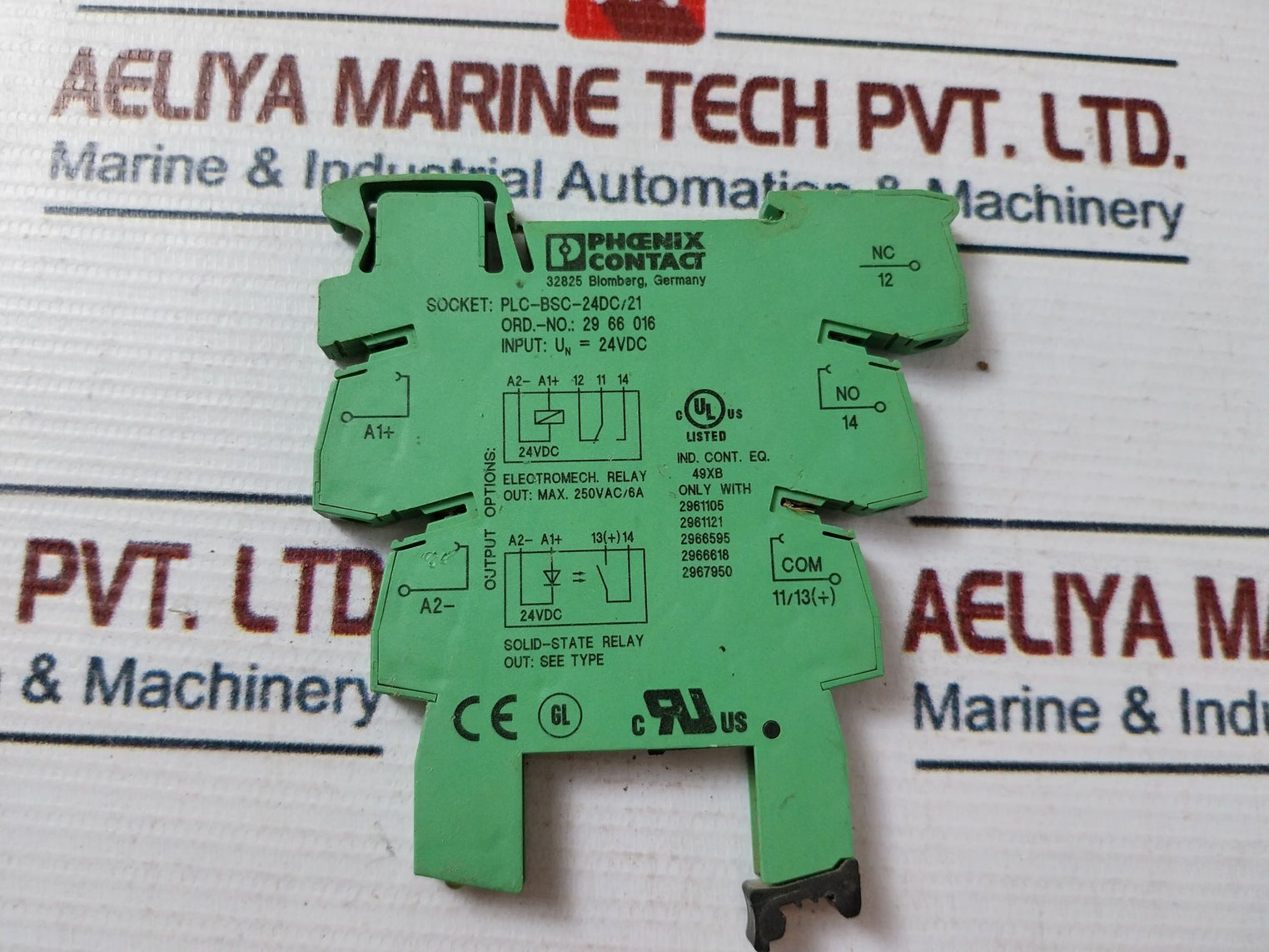 Lot Of 11X Phoenix Contact Plc-bsc-24Dc/21 Relay Base 250Vac/6A, 24Vdc 2966016