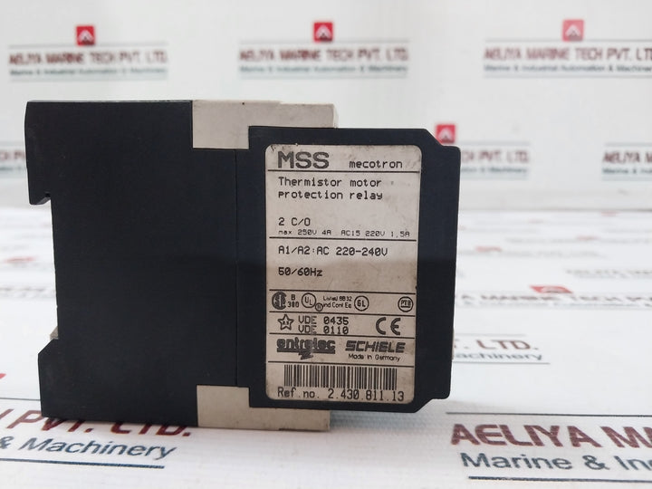 Entrelec 2.430.811.13 Thermistor Motor Protection Relay 250V 4A AC15 220V 1.5A