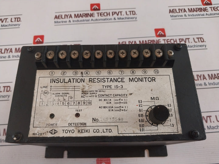 Toyo Keiki Is-3 Insulation Resistance Monitor Ac100~115V