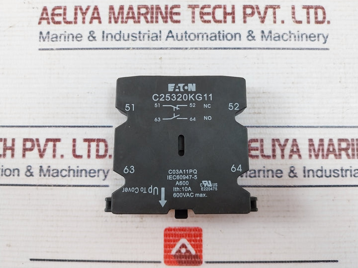 EATON C03A11PQ Auxiliary Contact 10A 600Vac C25320KG11