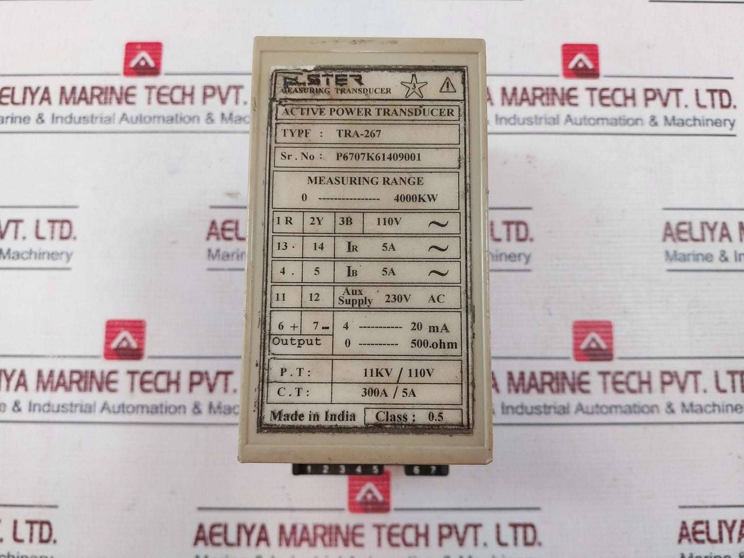 Elster Tra-267 Measuring Transducer With Base 230V Ac 300A / 5A
