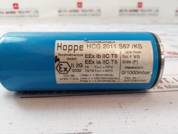 Hoppe Hcg 2011 S67/Ks Pressure Transducer 0/1000Mbar 4-20Ma