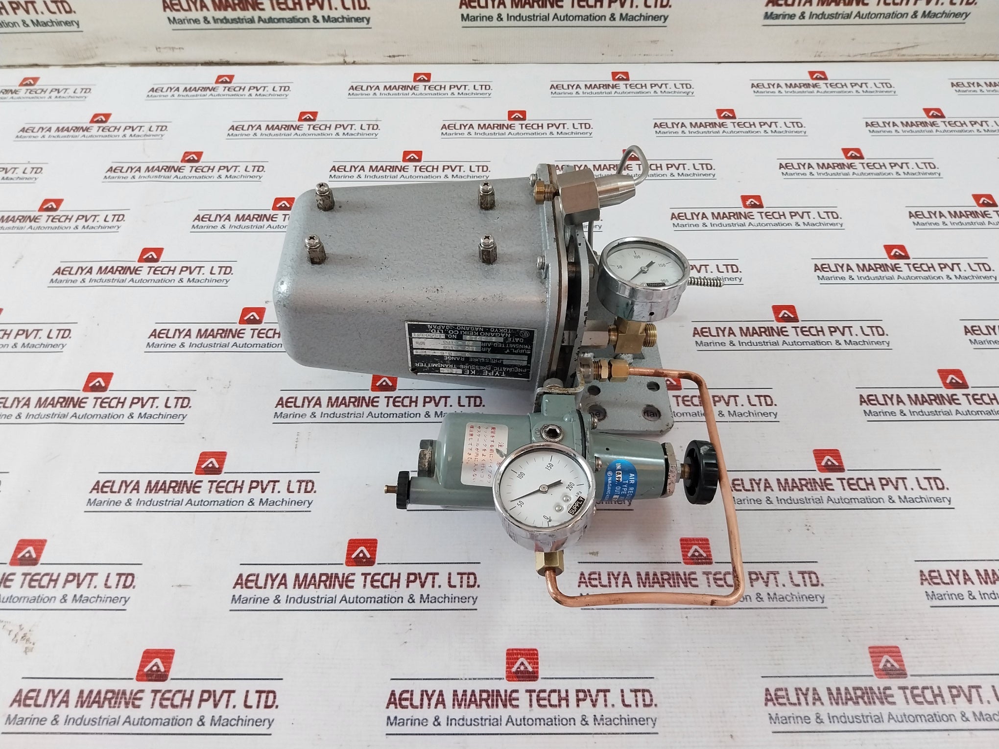 Nagano Keiki Ke 21 Pneumatic Pressure Transmitter W/ Air Regulator Xr 15