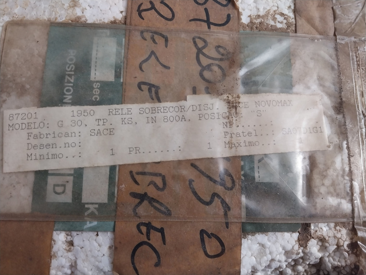 Sace Ks G 30 Overcurry Relay 0,5 Sec 50/60Hz