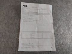Abb Acs880-01-169A-3 Frequency Converter U1 3- 400 Vac F2 0-500Hz (Incomplete)
