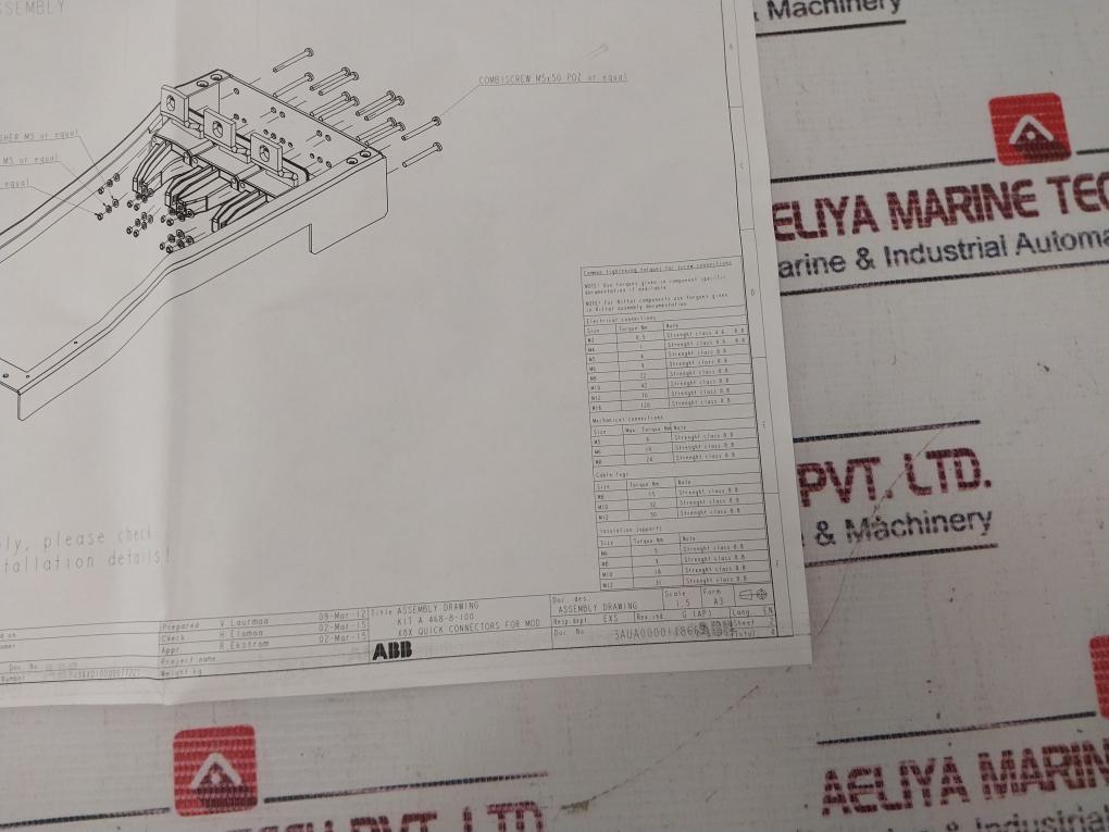 Abb 3aua0000119227 X8x Quick Connectors Assembly Kit A 468-8-100