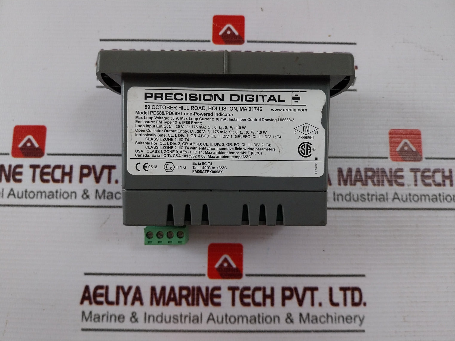 Precision Digital Pd688-0K0 Loop Powered Meter 4-20Ma 120 Mw 30 V