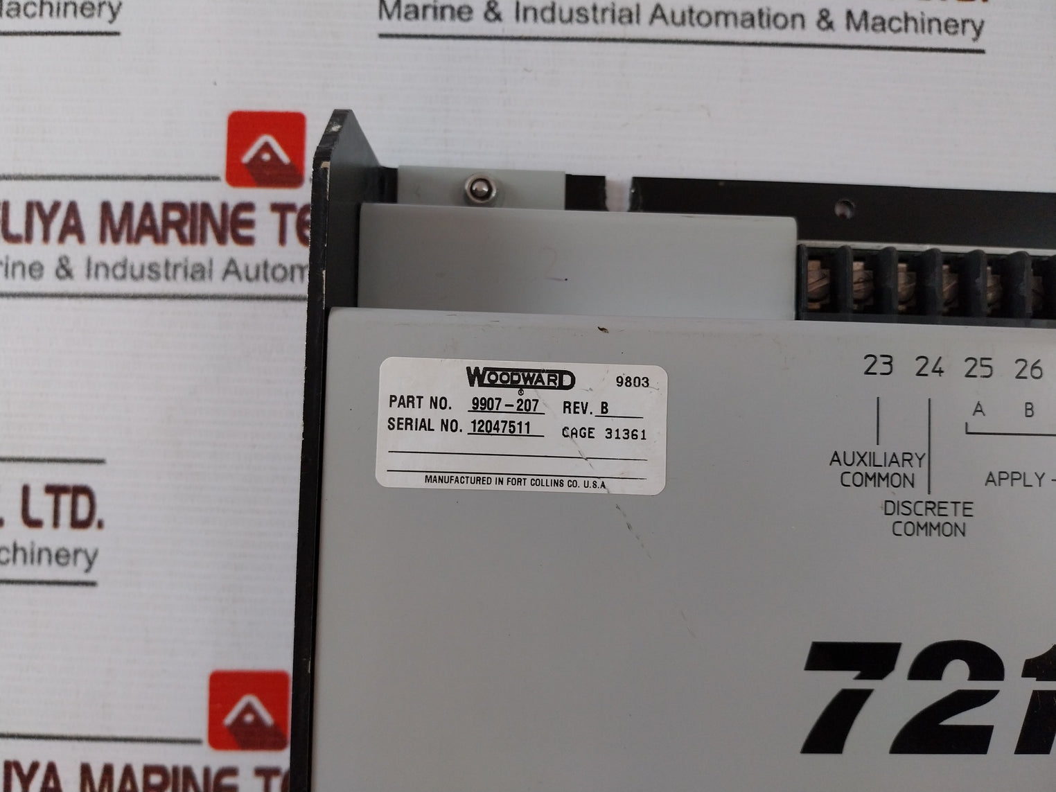 Woodward 721 Digital Control 9907-207 Rev. B