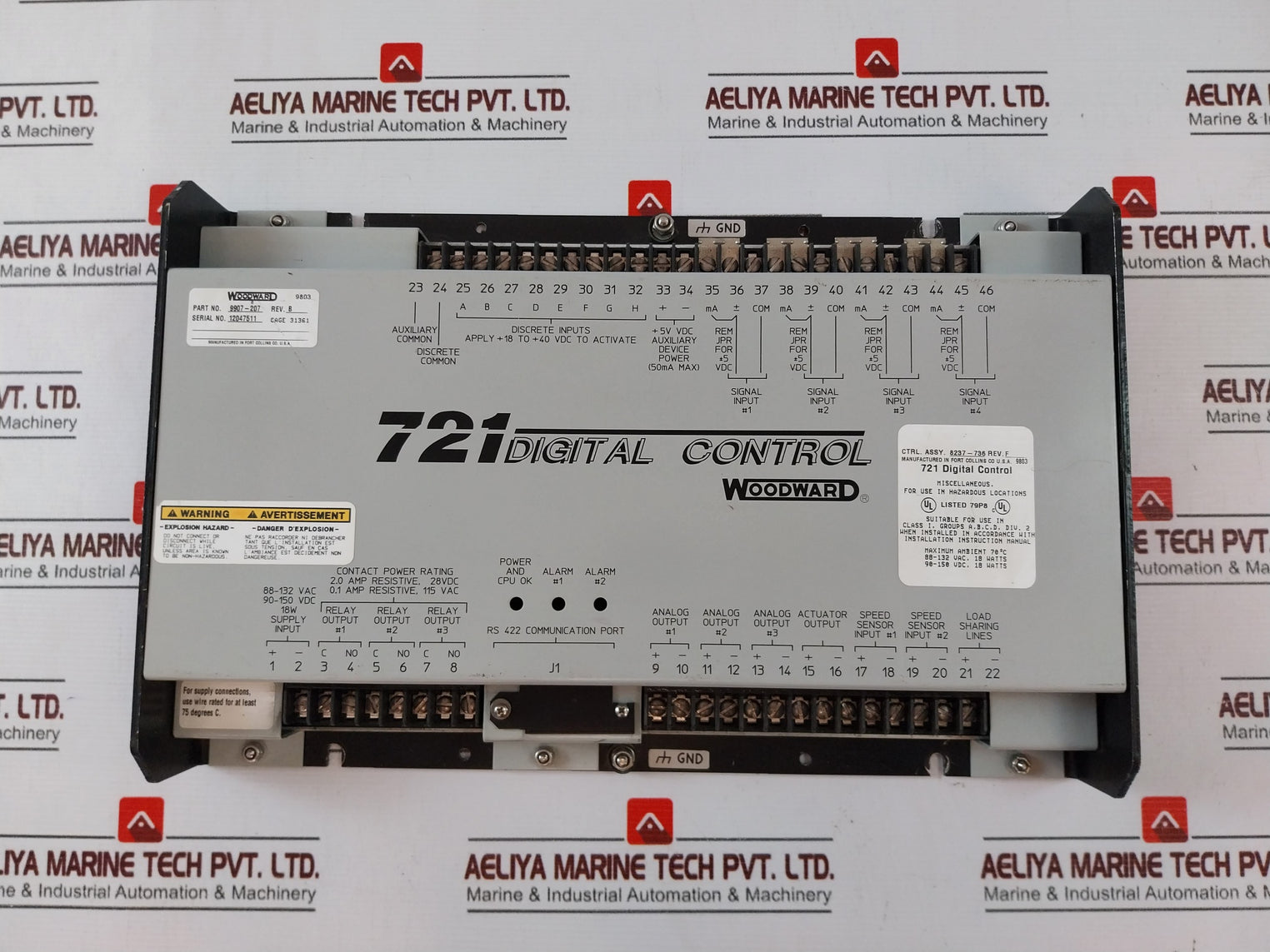 Woodward 721 Digital Control 9907-207 Rev. B