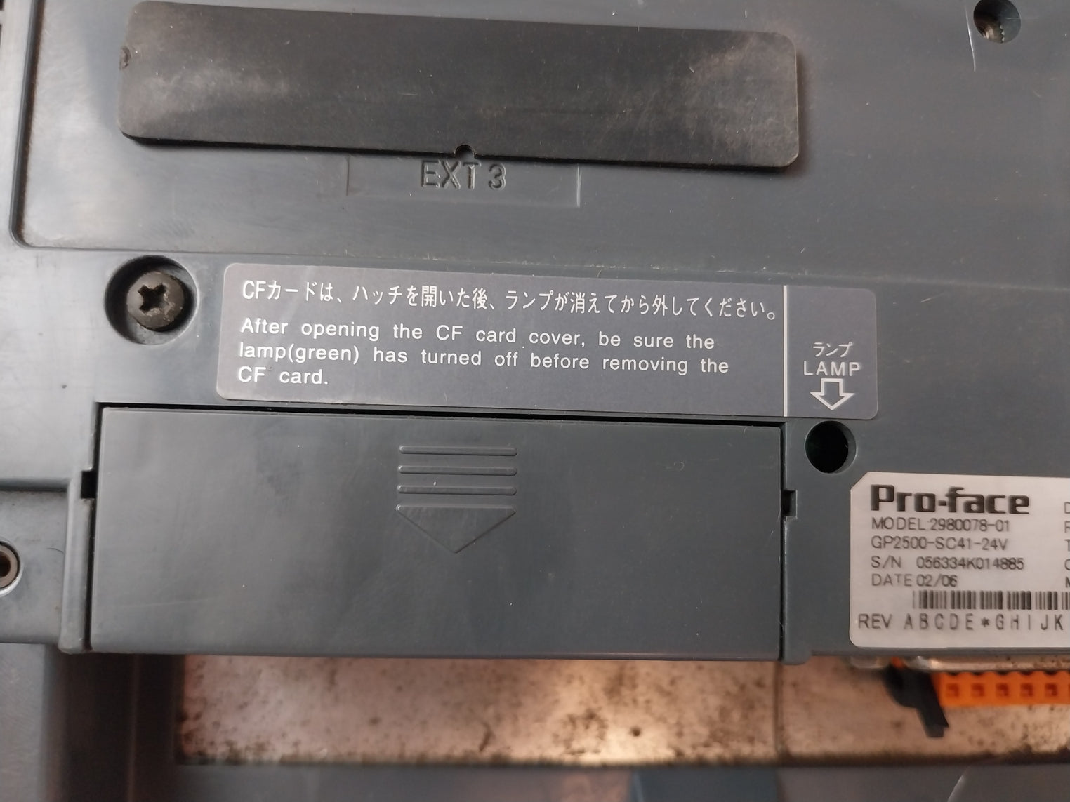 Pro-face Gp2500-sc41-24V Touch Screen Panel 2980078-01