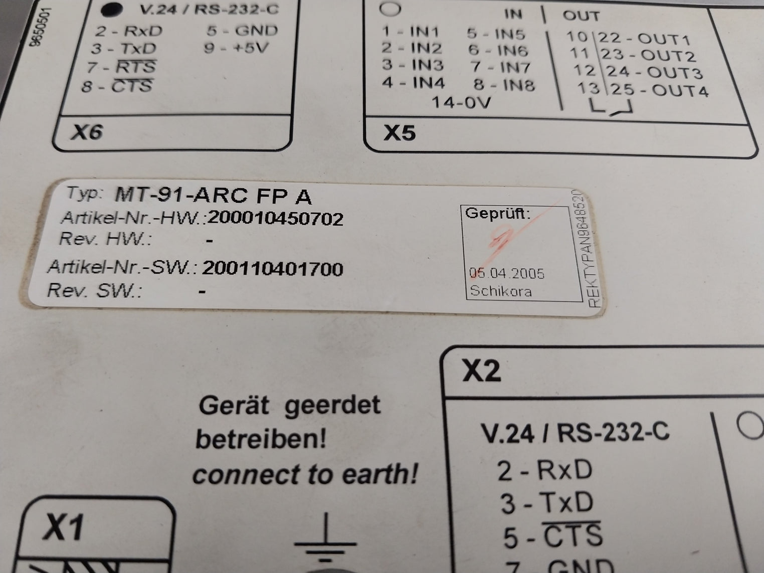 ABB MT-91 Operator Panel MT-91-ARC FP A