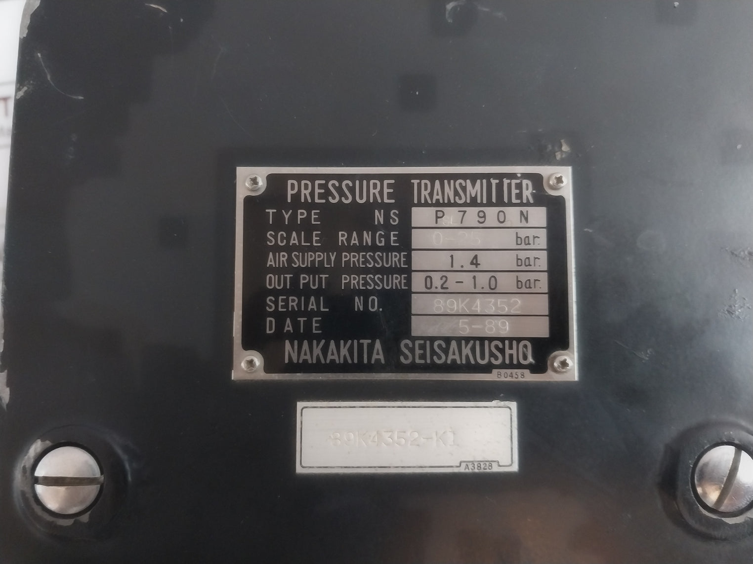 Nakakita Ns Psl790N Pressure / Temperature Controller 0-25 Bar
