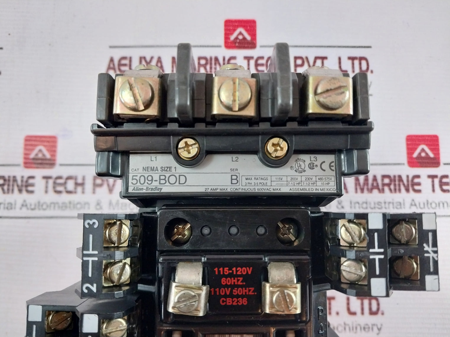 Allen Bradley 509-bod Motor Starter Contactor 115-120V 60Hz