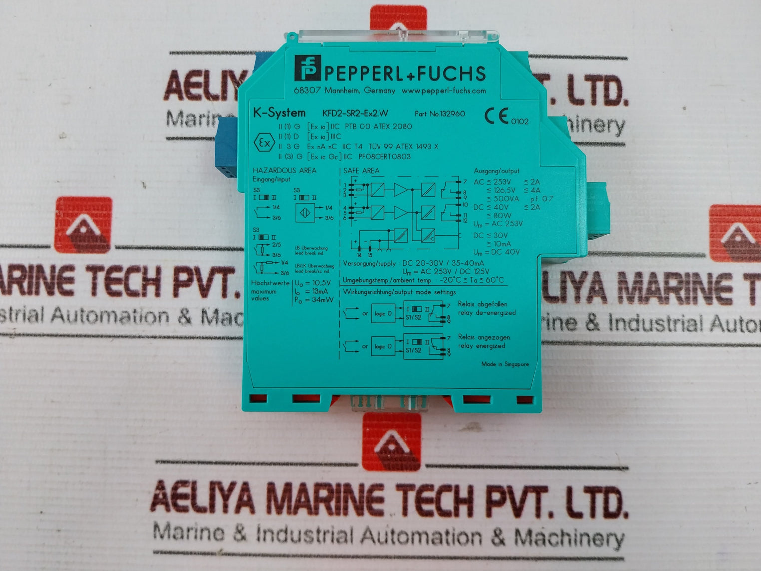 Pepperl+Fuchs Kfd2-sr2-ex2.W K-system Switch Amplifier 132960