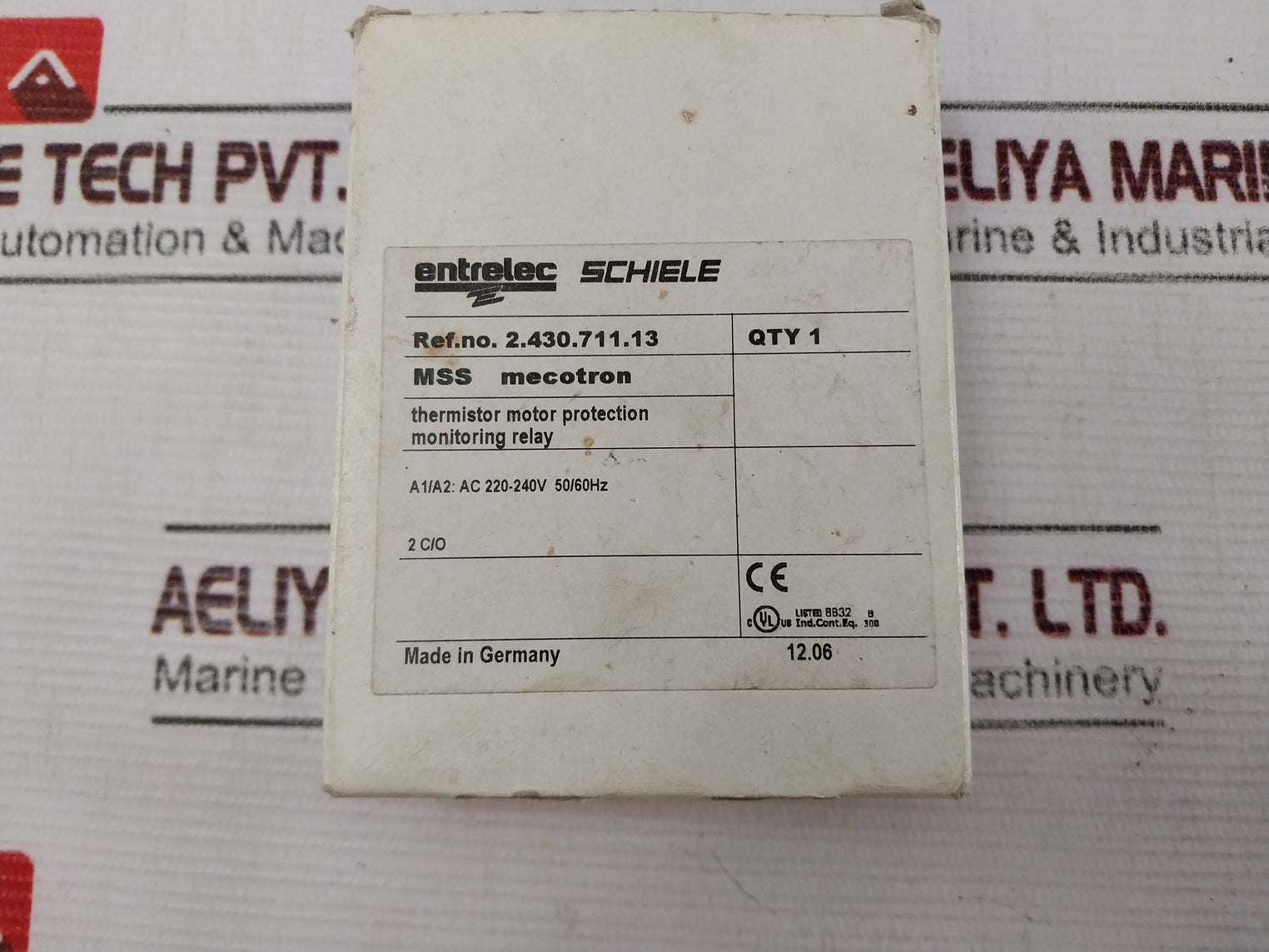 Entrelec MSS Mecotron 2.430.711.13 Motor Protection Relay 50-60Hz