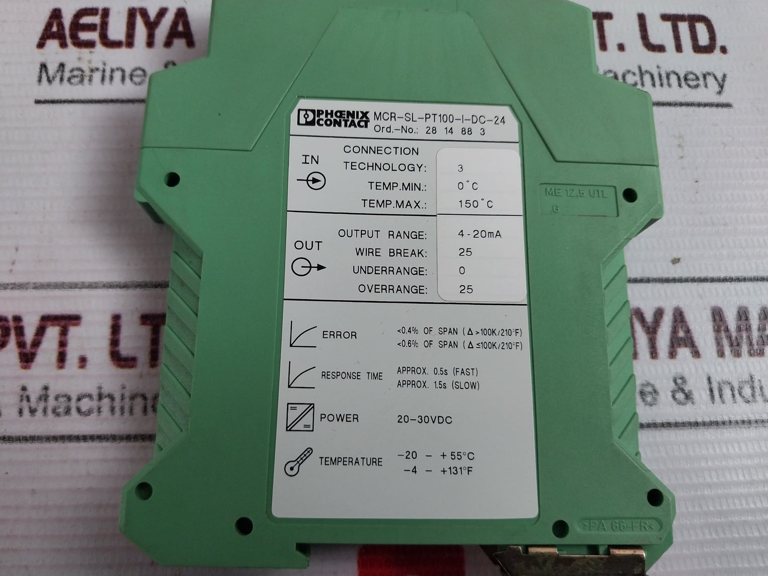 Phoenix Contact Mcr-sl-pt100-i-dc-24 Temperature Transducer 2814883