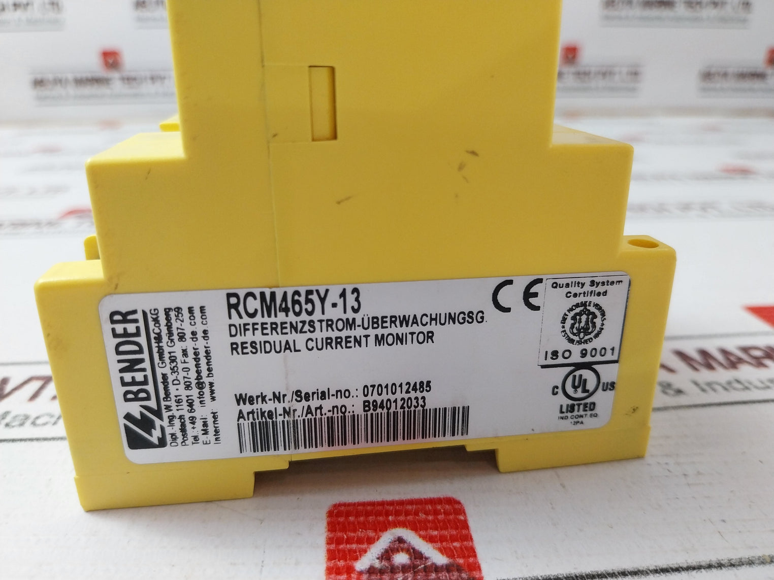 Bender RCM465Y-13 Residual Current Monitor RCM SERIE 460
