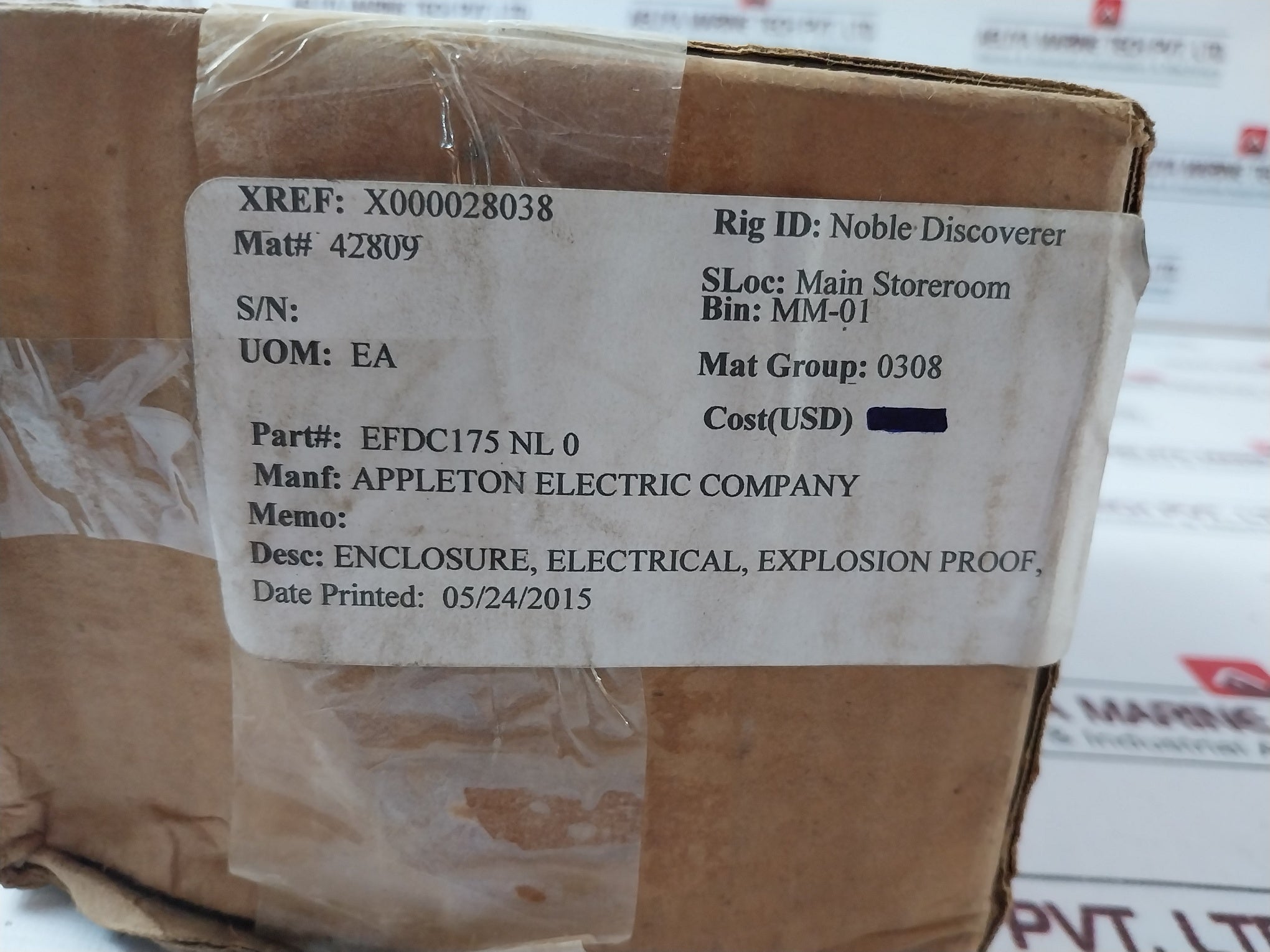 Appleton Efdc175nlq 06/11m Control Assembly Body