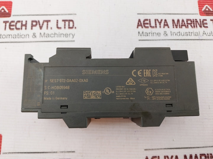 Siemens 6Es7 972-0Aa02-0Xa0 Interface Module Rs 485-repeater