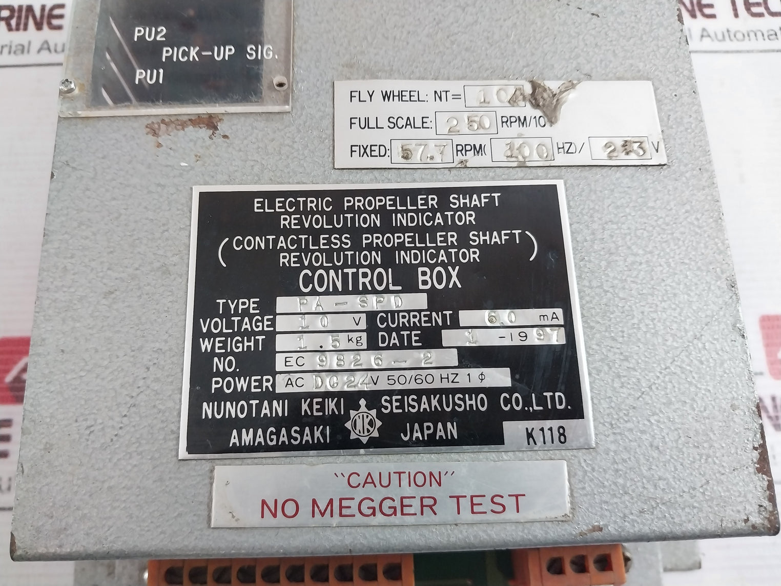 Nunotani Keiki Pa-spd Electric Propeller Shaft Revolution Indicator Control Box