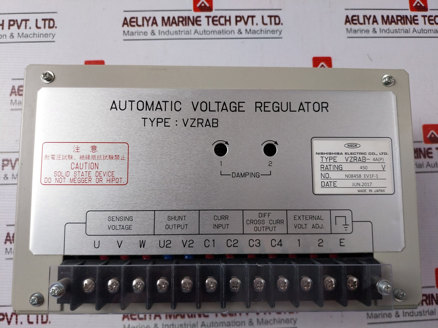 Nishishiba Electric Vzrab-4A(P)Automatic Voltage Regulator 450V
