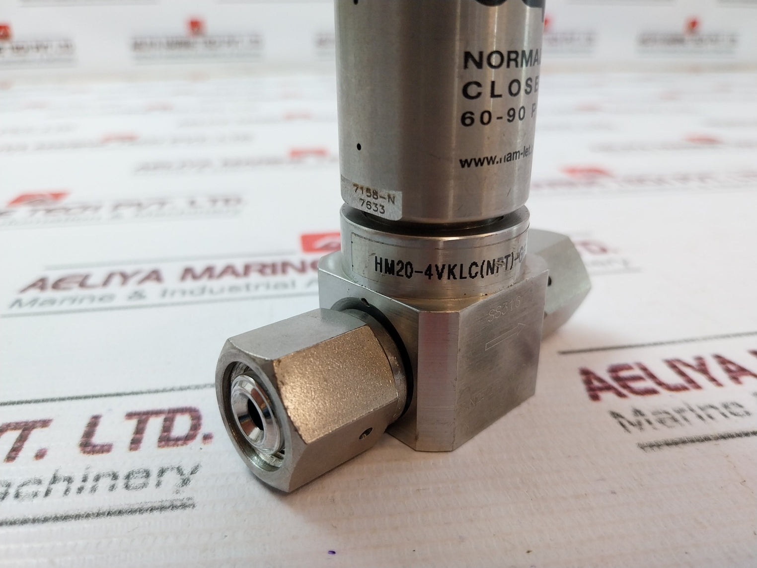 Ham-let Hm20-4Vklc(Npt)-gf4-150Psi Shut Off Valve 60-90 Psi Ss316L Htc-316