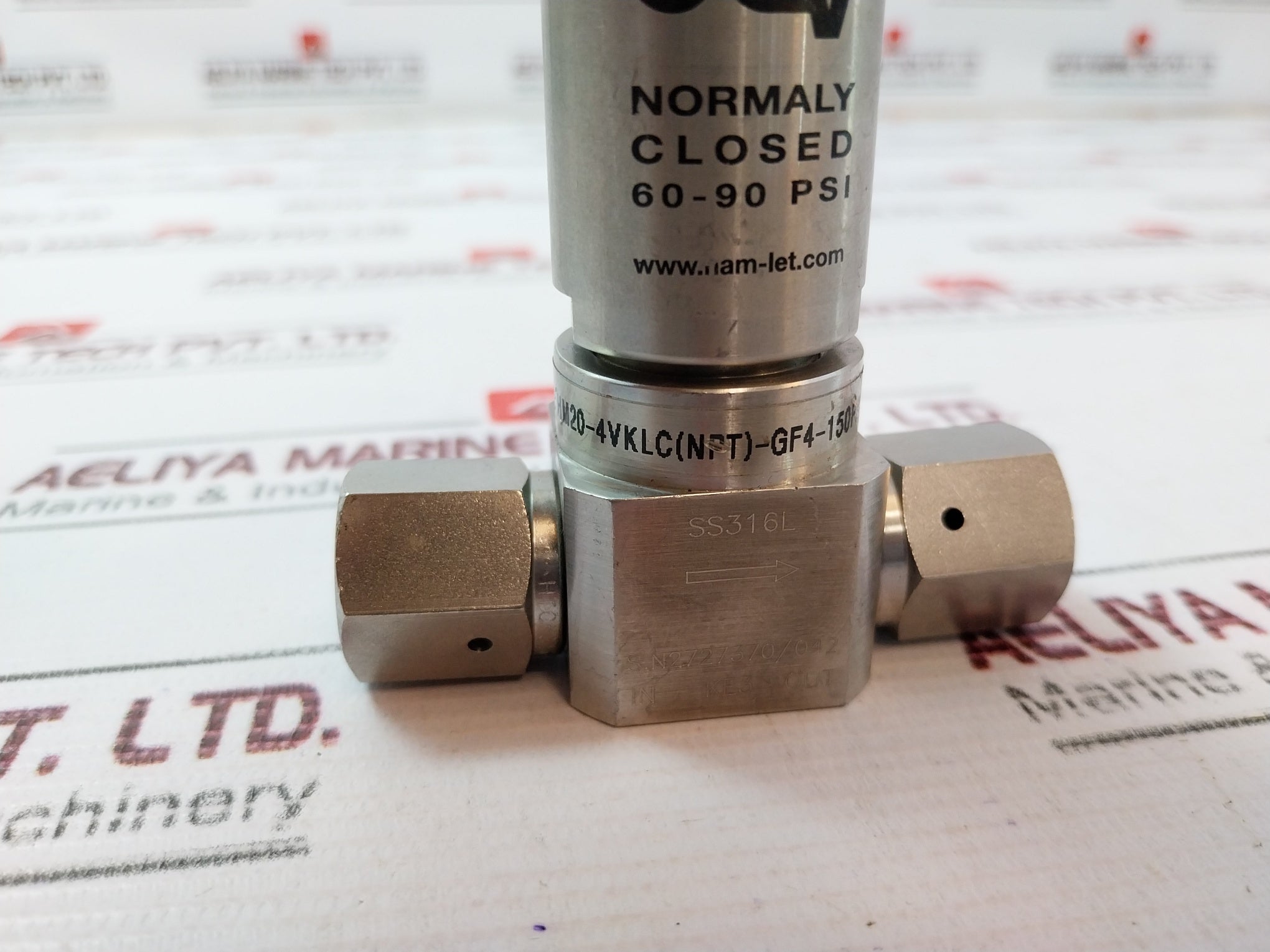 Ham-let Hm20-4Vklc(Npt)-gf4-150Psi Shut Off Valve 60-90 Psi Ss316L Htc-316
