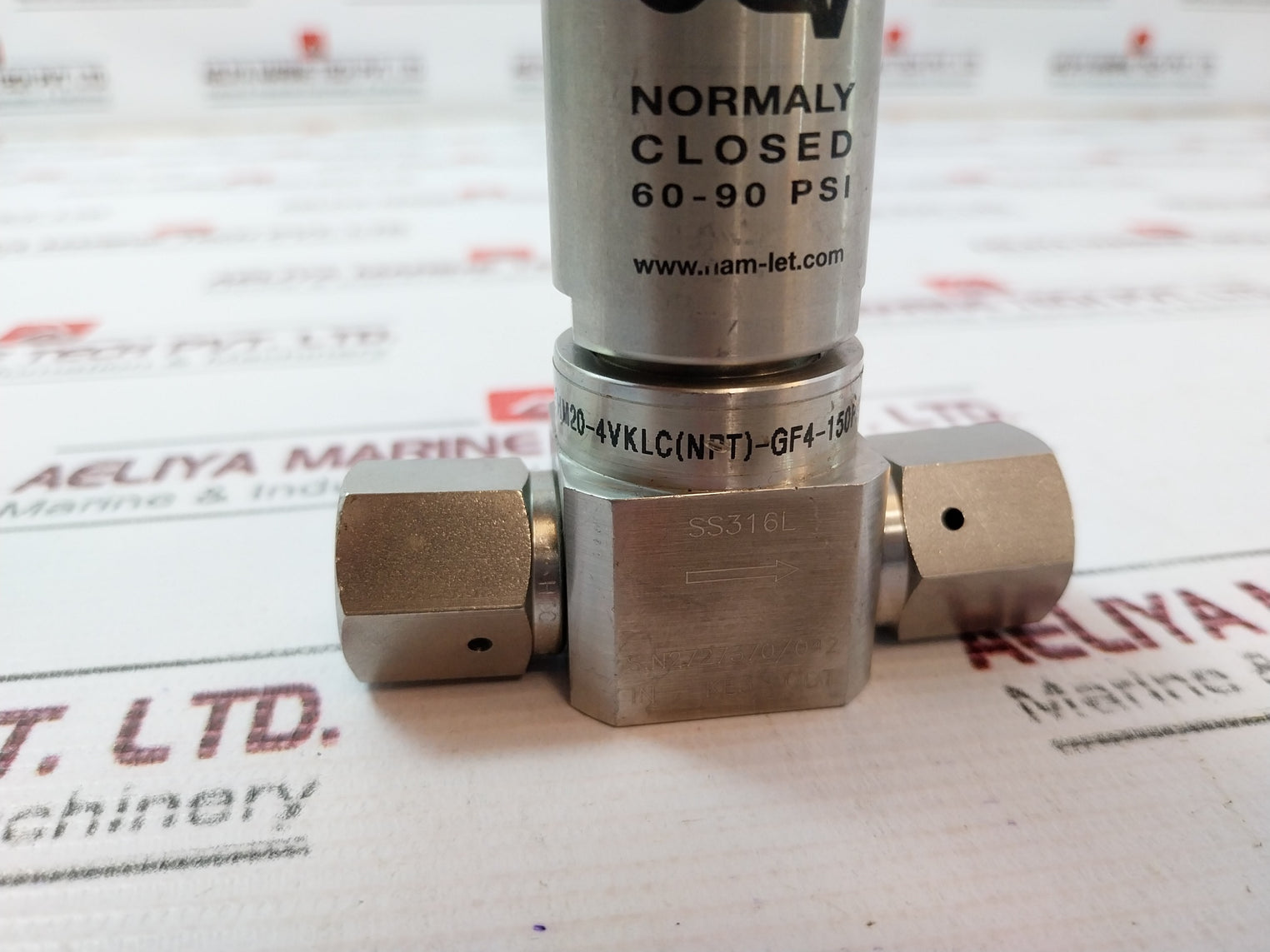 Ham-let Hm20-4Vklc(Npt)-gf4-150Psi Shut Off Valve 60-90 Psi Ss316L Htc-316