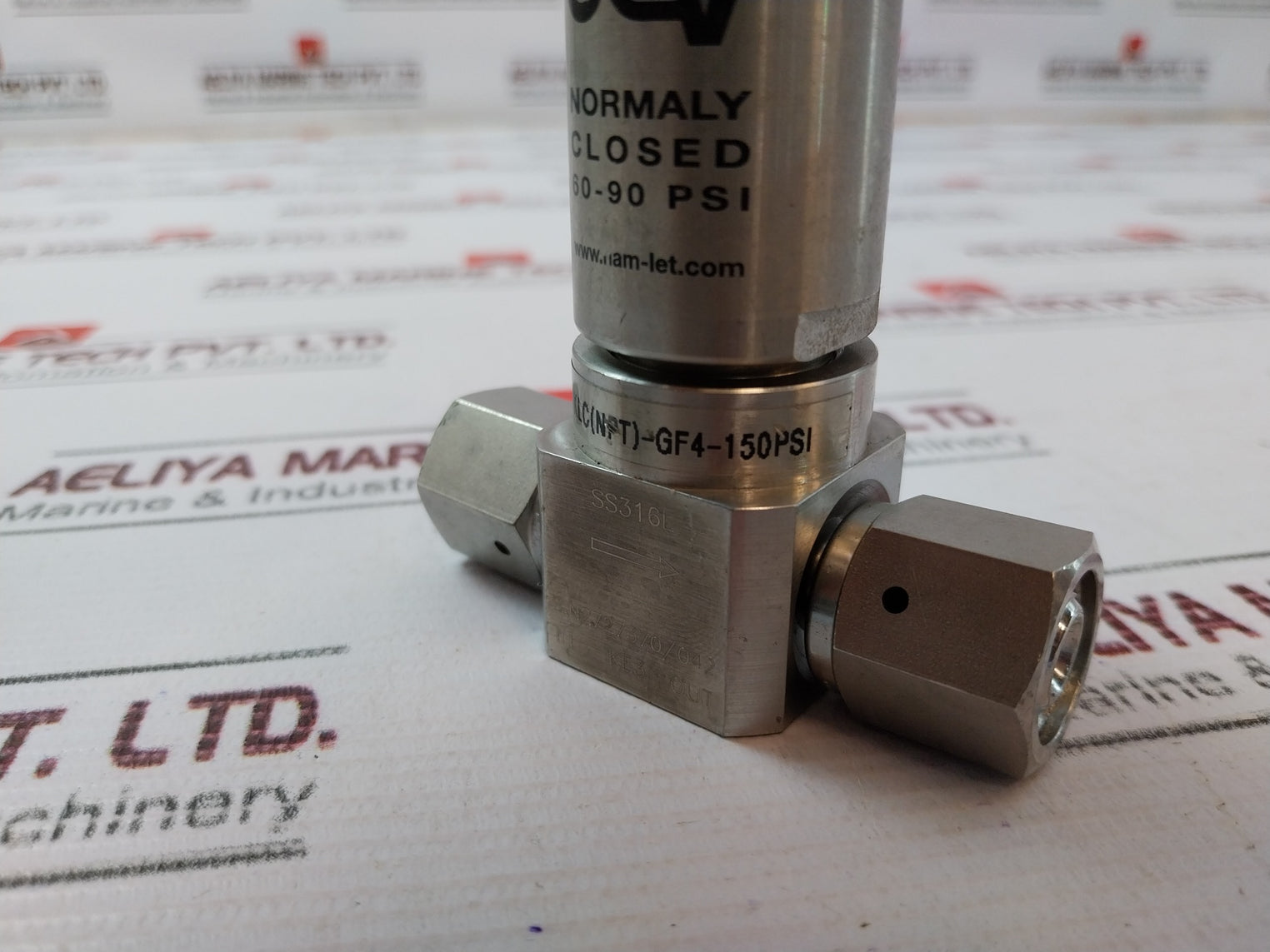 Ham-let Hm20-4Vklc(Npt)-gf4-150Psi Shut Off Valve 60-90 Psi Ss316L Htc-316