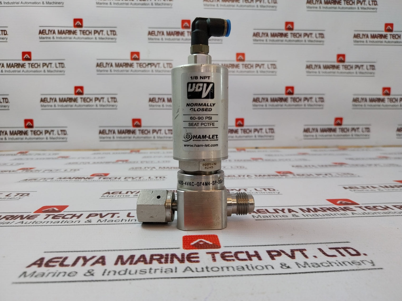 Ham-let Hm20-4Vkc-gf4M4-sp-300Psi Pneumatic Diaphragm Valve Ss316L 60-90 Psi