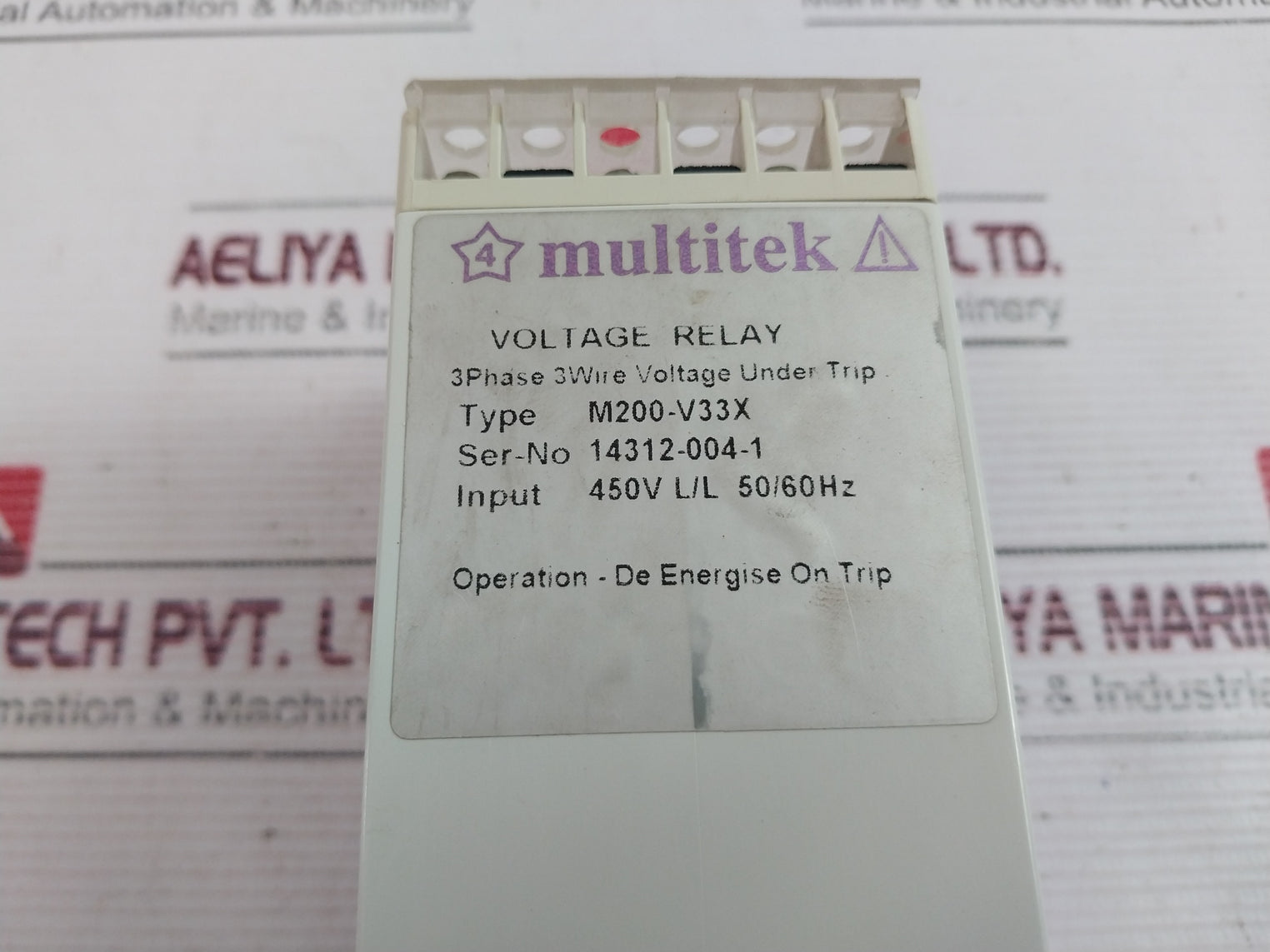 Multitek M200-v33X 3 Phase Voltage Relay 450V 50/60Hz