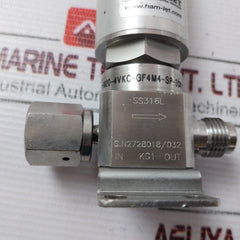 Ham-let Hm20-4Vkc-gf434-sp-300Psi Pneumatic Diaphragm Valve 1/8 Npt