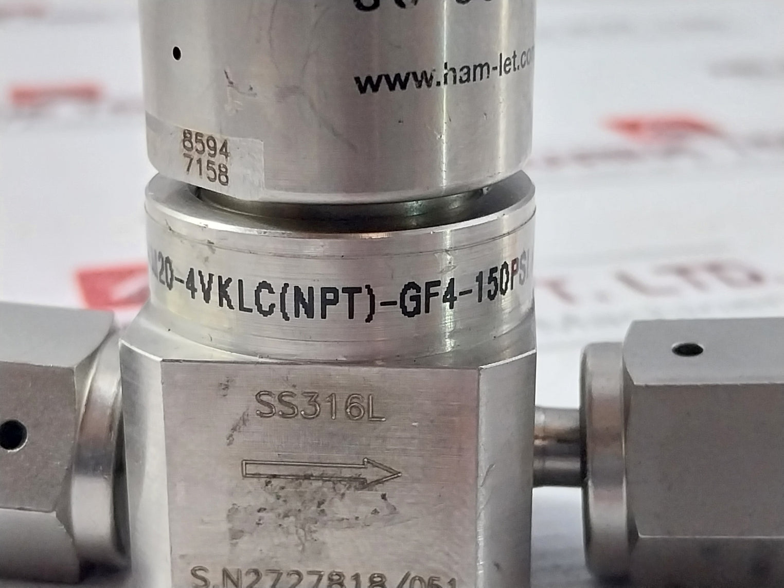 Ham-let Hm20-4Vklc(Npt)-gf4-150Psi Air Operated Valves