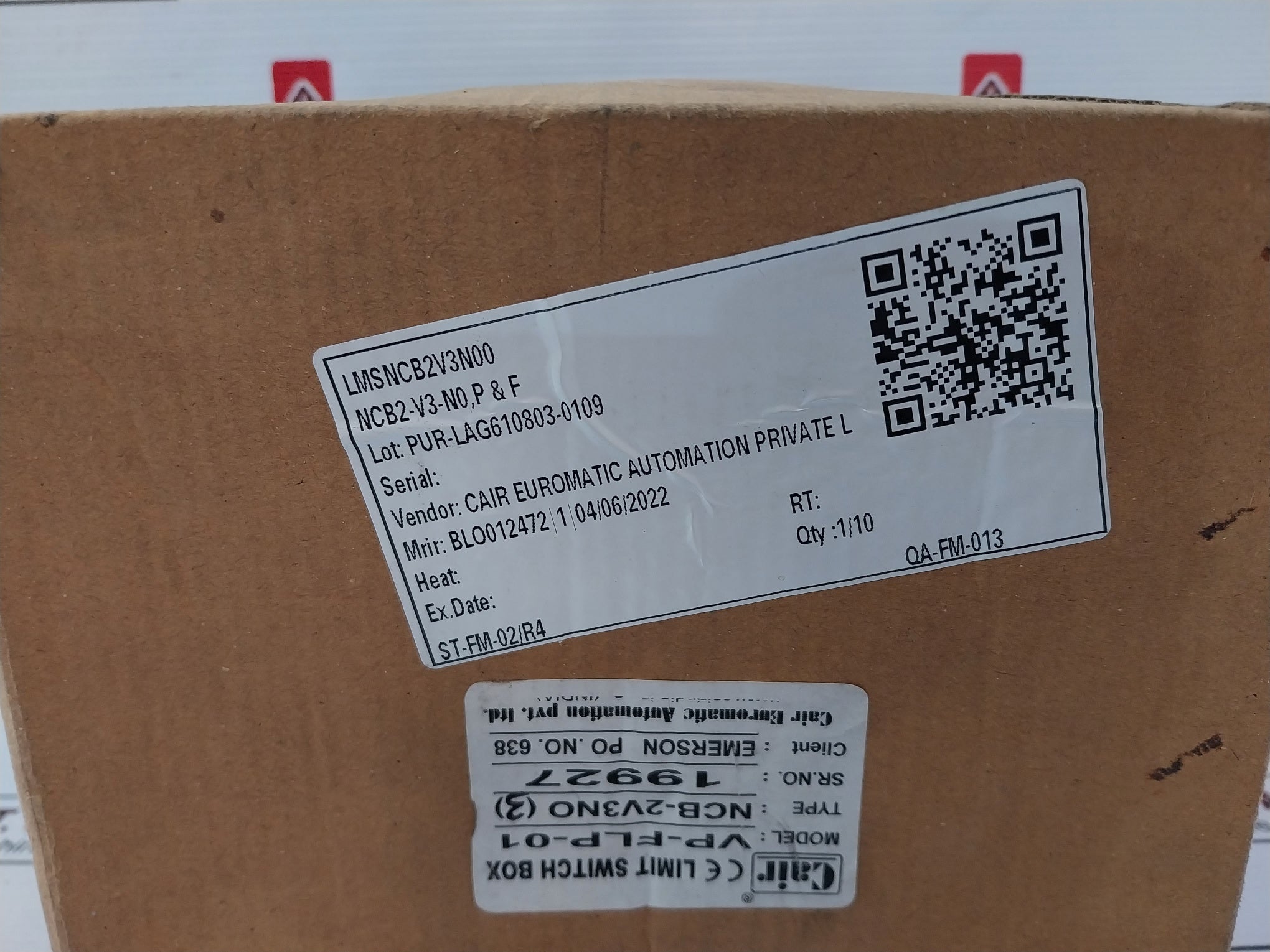 Cair Vp-flp-01 Explosion Proof Limit Switch Box Lmsncb2V3N00