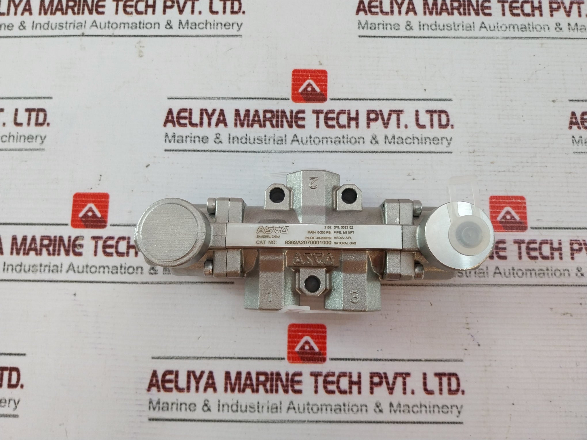 Asco 8362A2070001000 3-Way, 2 Position Valve 40-200PSI 3/8 NPT