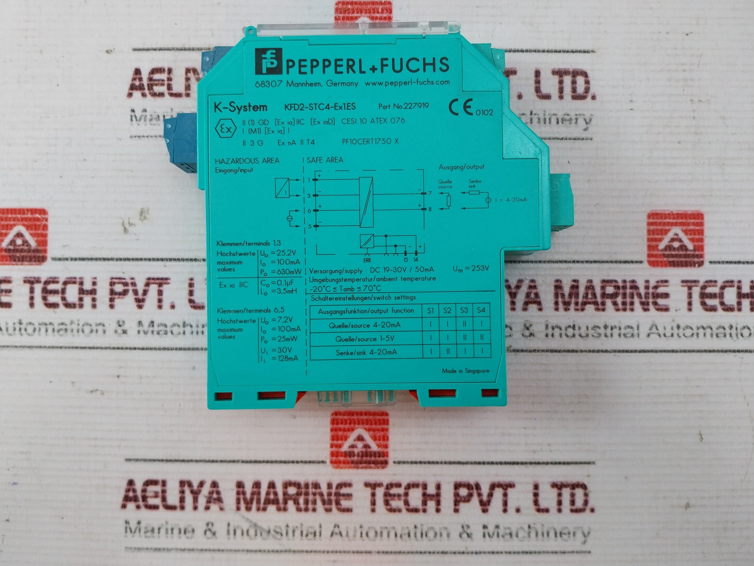 Pepperl+Fuchs K-System KFD2-STC4-EX1.ES 1-Channel Isolated Barrier 227919