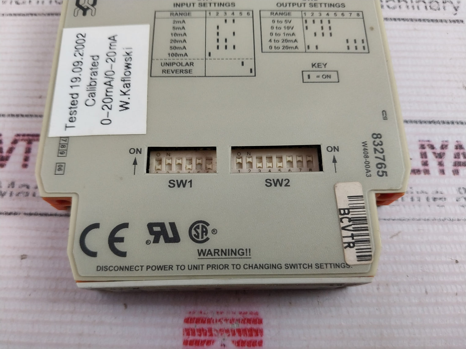 Weidmuller W408-00A3 Analogue Isolator 9 To 30Vdc Power