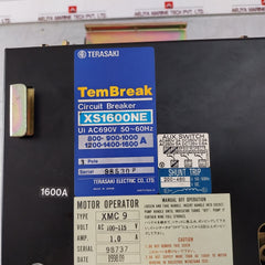 Terasaki Electric Xs1600ne Circuit Breaker Xmc 9 Motor Operator 1600 A 3 Pole