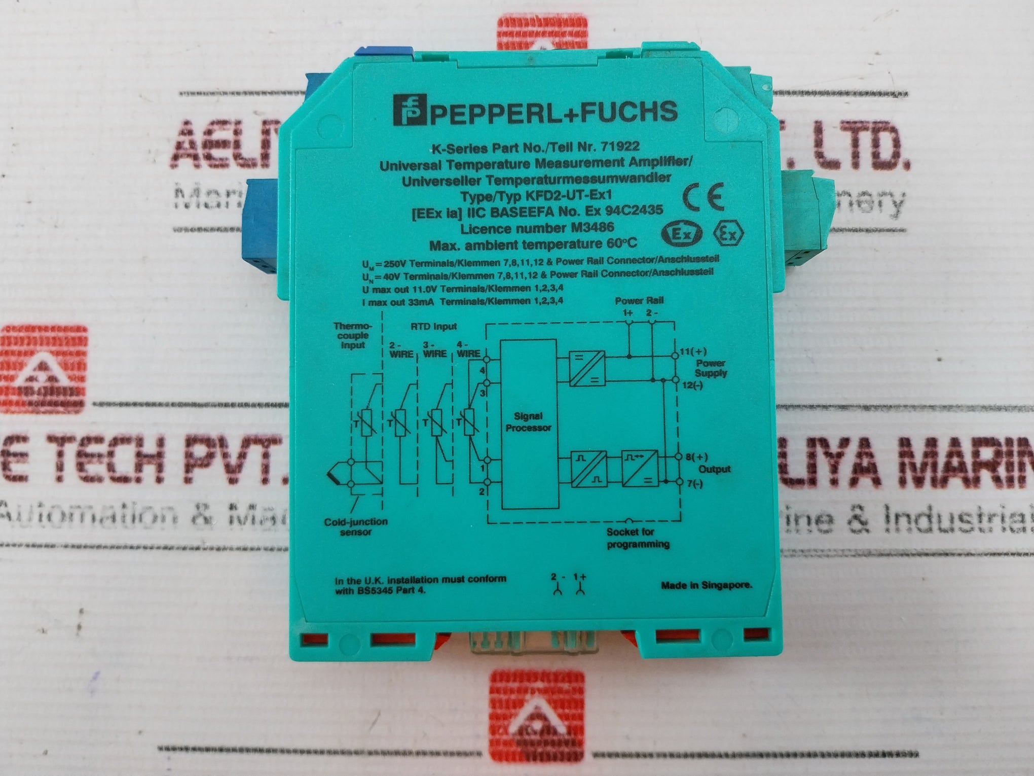 Pepperl+Fuchs KFD2-UT-EX1 Universal Temperature Measurement Amplifier 71922