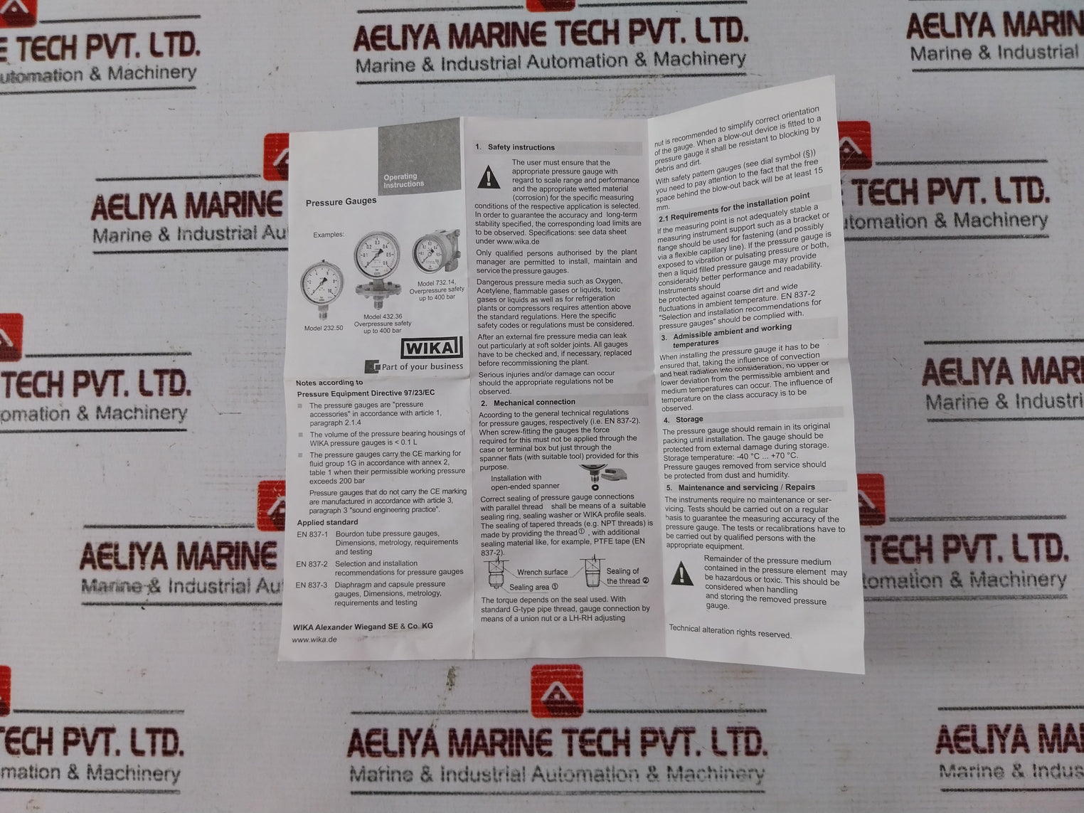 Wika 233.50.100 Pressure Gauges 0 – 16 Bar 9000Jjzh 48001562