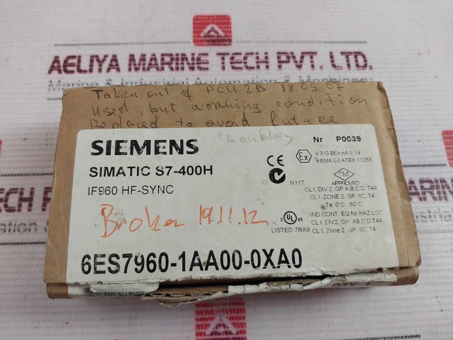Siemens Simatic S7-400H 6Es7960-1Aa00-0Xa0 Plc Interface Module
