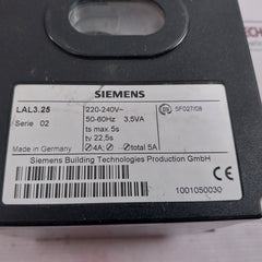 Siemens Lal3.25 Burner Controller 220-240V 50-60Hz 3,5Va