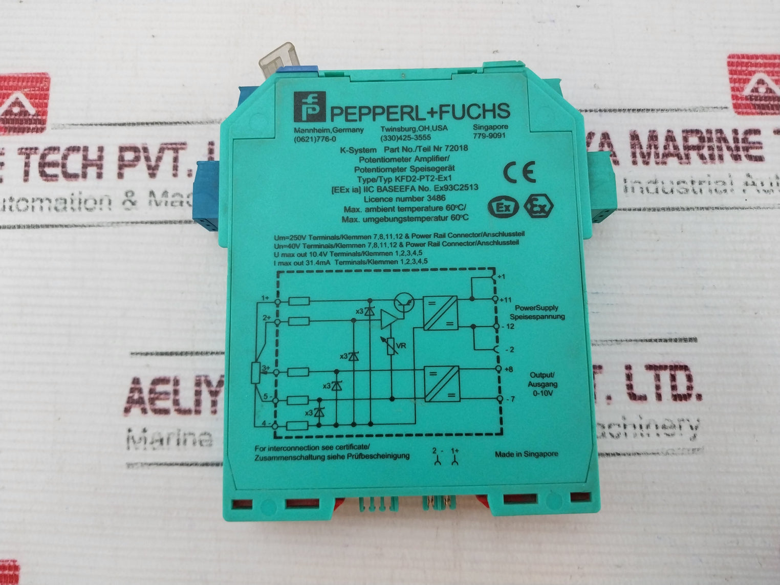 Pepperl+Fuchs Kfd2-pt2-ex1 Potentiometer Amplifier 250V