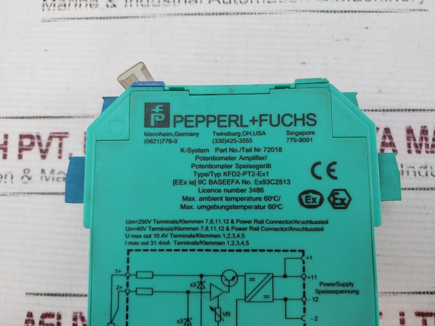 Pepperl+Fuchs Kfd2-pt2-ex1 Potentiometer Amplifier 250V